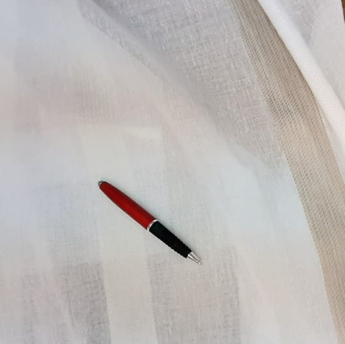 Tela visillo rayas marrón 215 x 300 = 29,99 € - 2