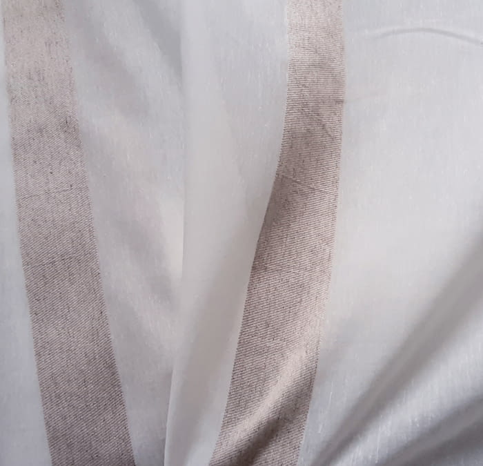 Tela visillo rayas lino