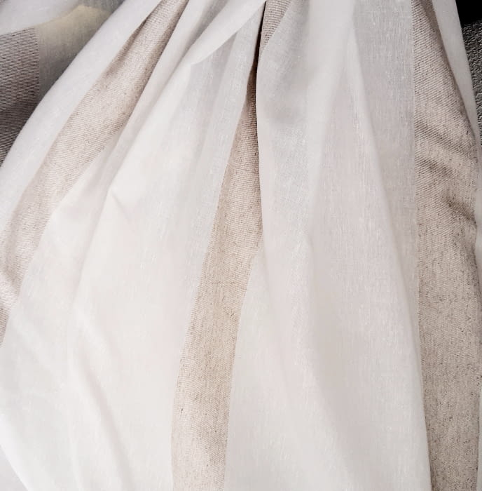 Tela visillo rayas lino - 2