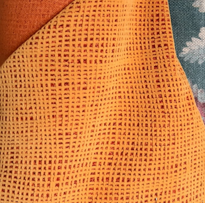 Tela tapicería Yute naranja - 2