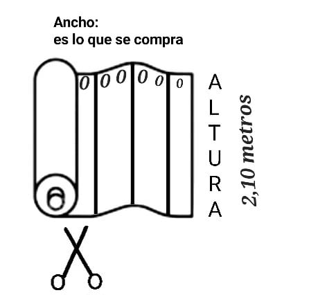 Tela visillo holandés bordado confeccionado. Alto: 2,15 metros - 5