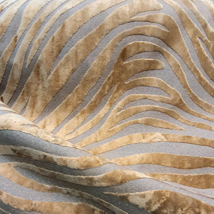 Retal Tela lino cebra oro 75 x 155 cm