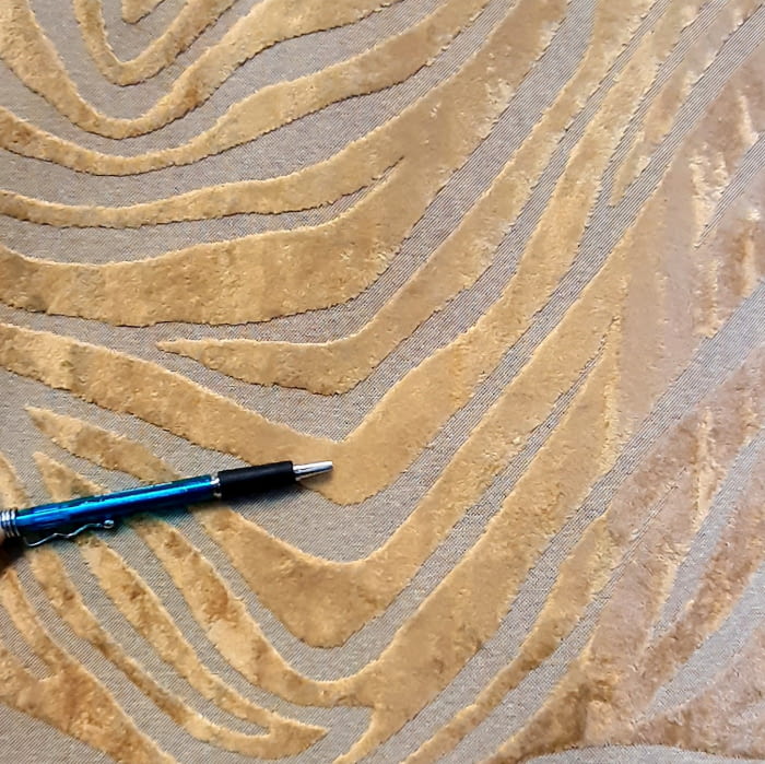 Retal Tela lino cebra oro 75 x 155 cm - 1