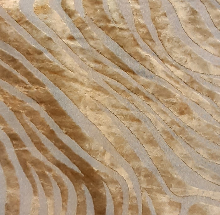 Retal Tela lino cebra oro 75 x 155 cm - 4