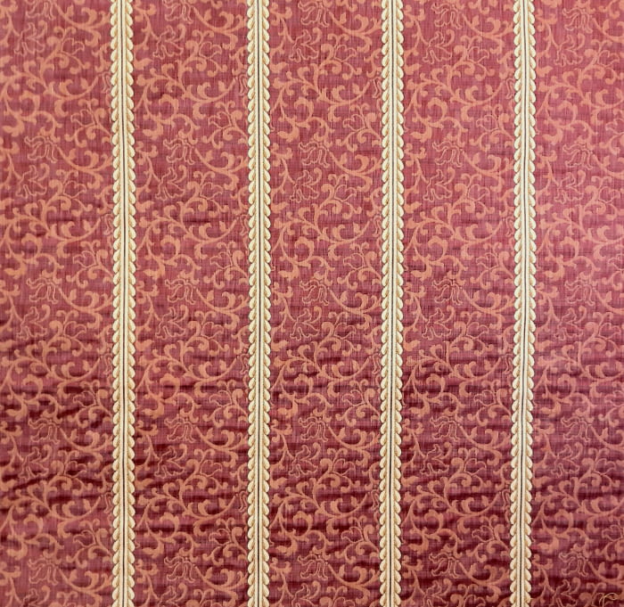 Tela tapicería rayas granates 140 - 2
