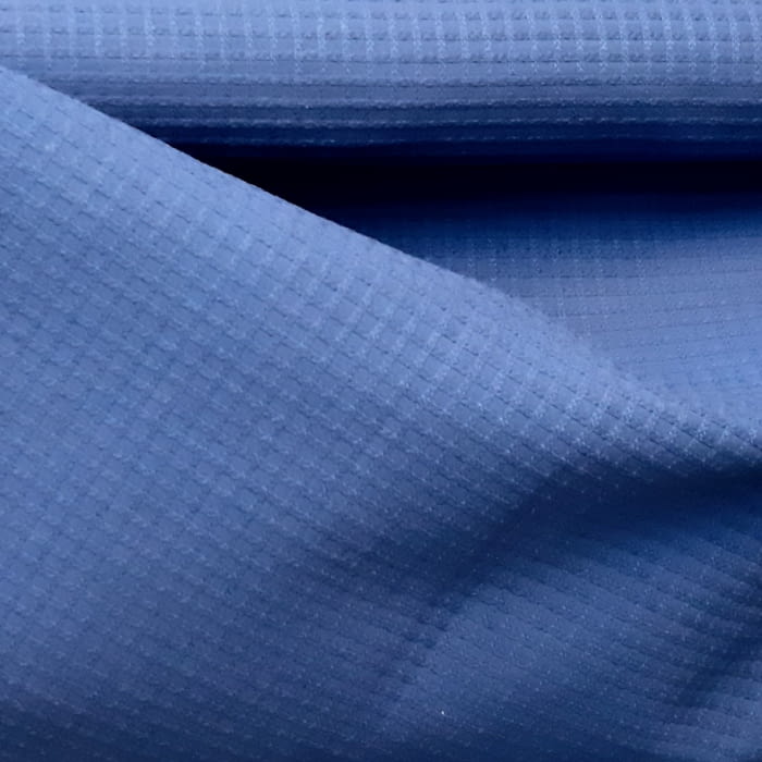 Tela tapicería azul cuadro 140