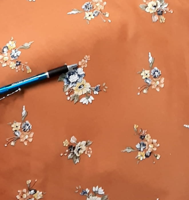 Tela teja flores 140 - 2