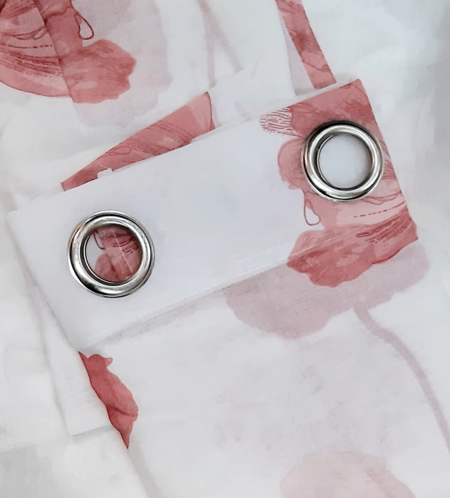 2 Visillos flor rosa Poppy - 1