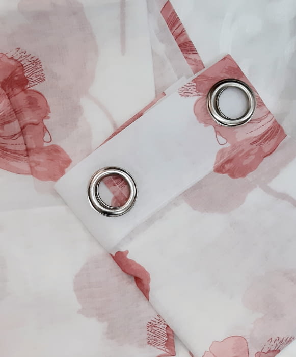 2 Visillos flor rosa Poppy - 2