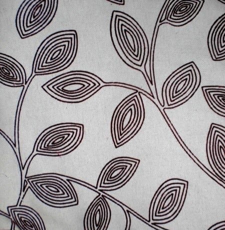 Tela Lino hojas granates 280 - 2