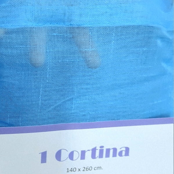 1 Visillo Azul turquesa - 1