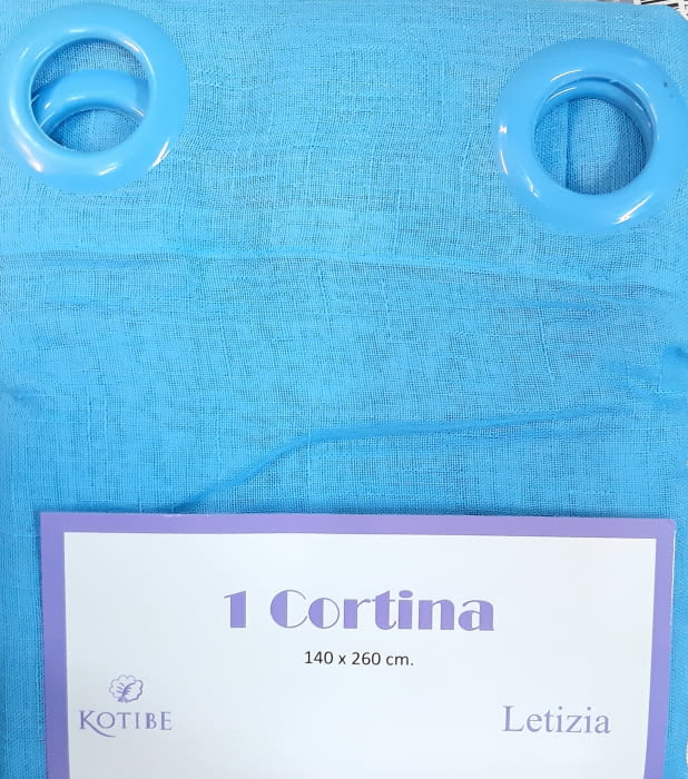 1 Visillo Azul turquesa - 1