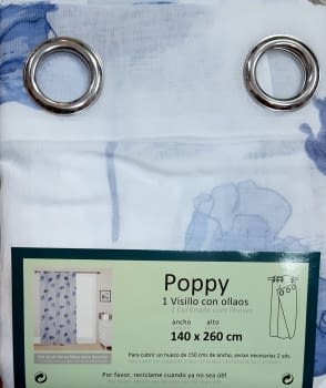 Visillos Poppy flor azul - 3