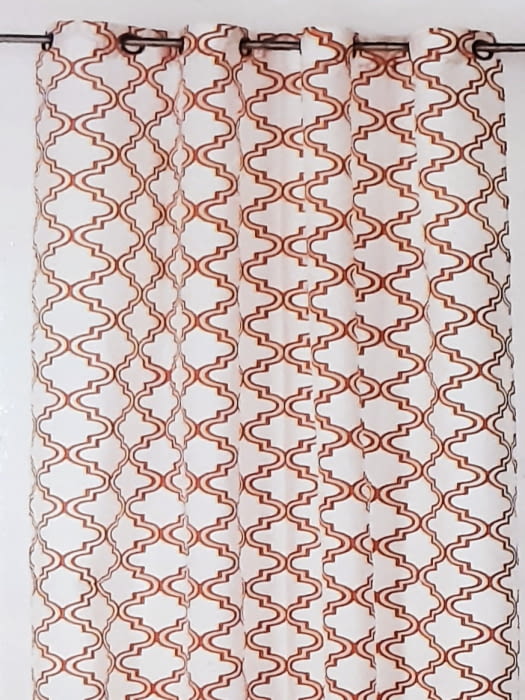 Visillos confeccionados Aurora naranja