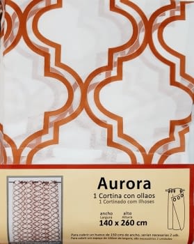 Visillos confeccionados Aurora naranja - 1