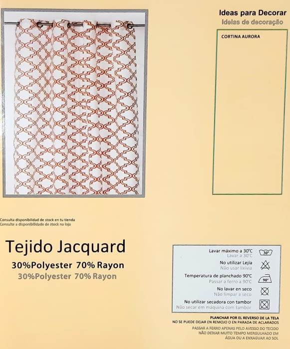 Visillos confeccionados Aurora naranja - 2