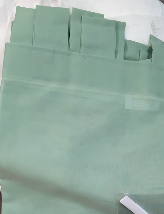 1 Visillo presillas verde