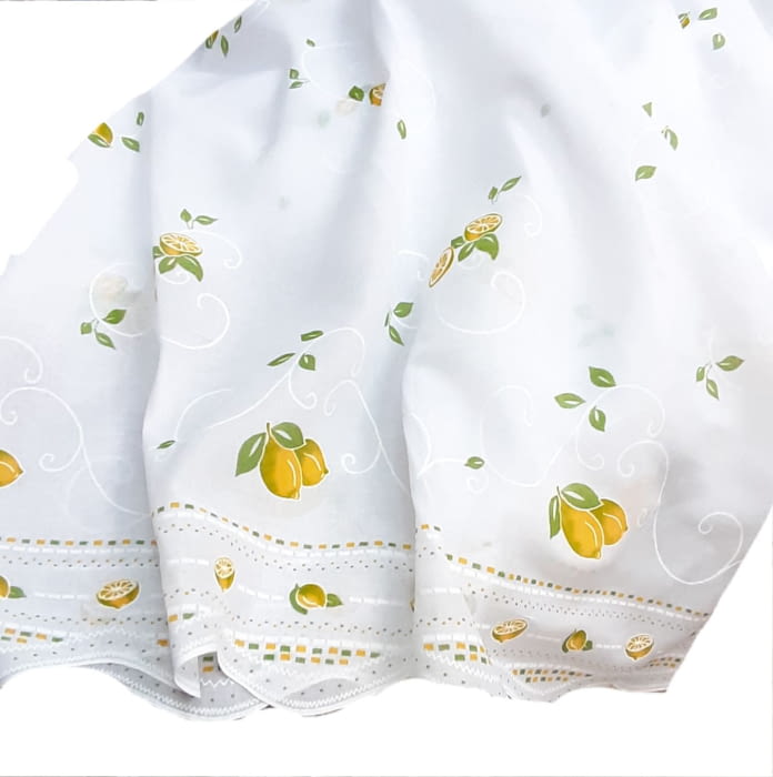 Tela visillo cocina limones amarillos - 2