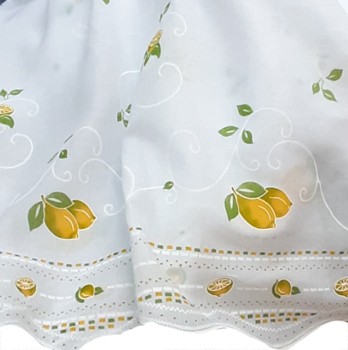 Tela visillo cocina limones amarillos - 3