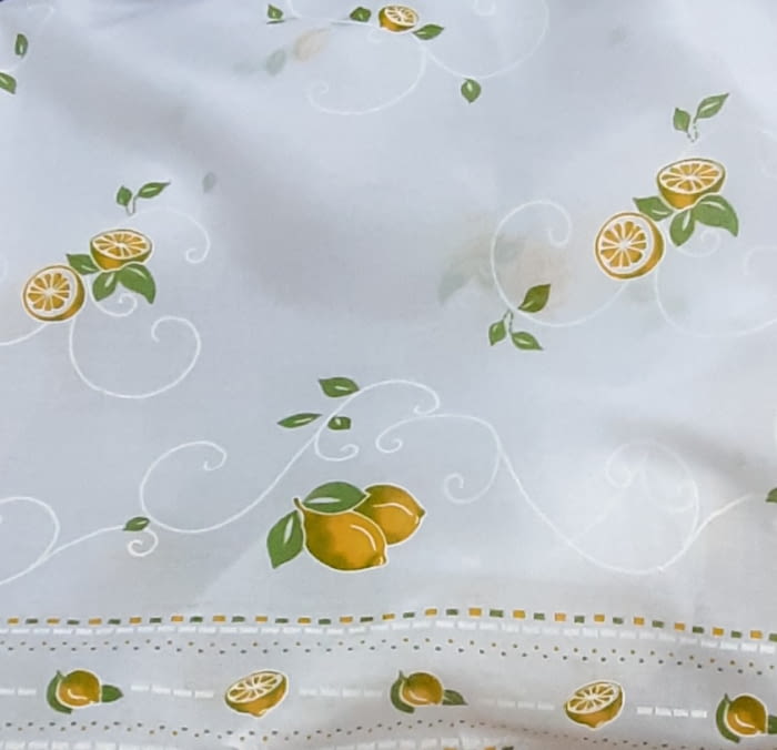 Tela visillo cocina limones amarillos - 4