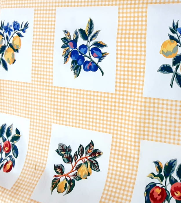 Tela algodón frutas amarillo - 2