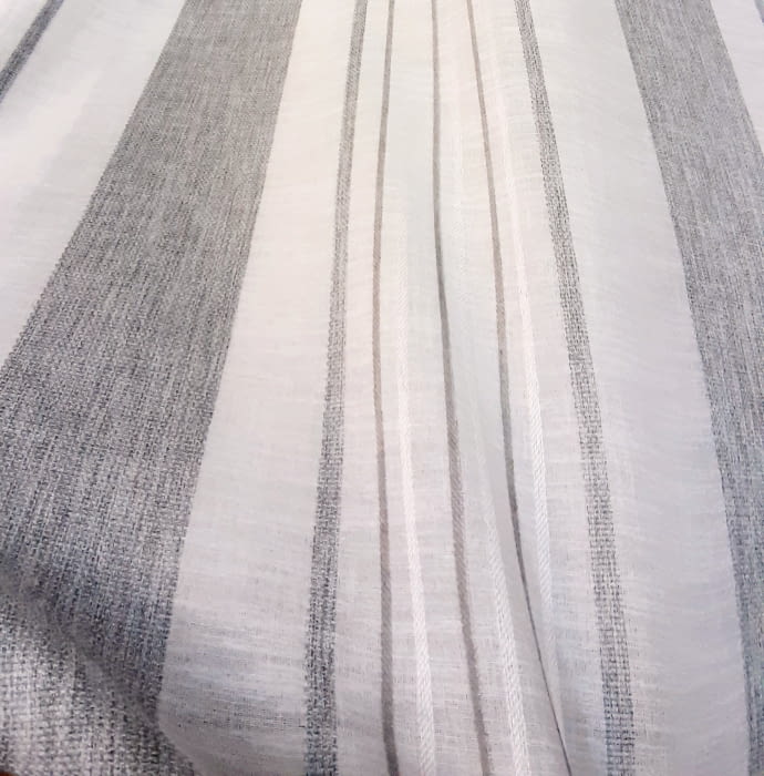 Retal de visillo rayas horizontales grises - 3