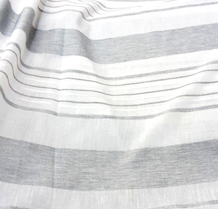 Retal de visillo rayas horizontales grises - 5