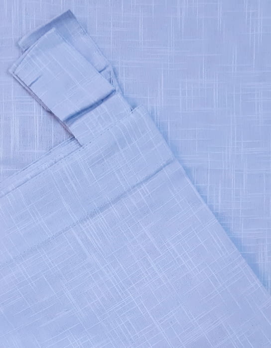 Visillos bordados azul presillas - 1