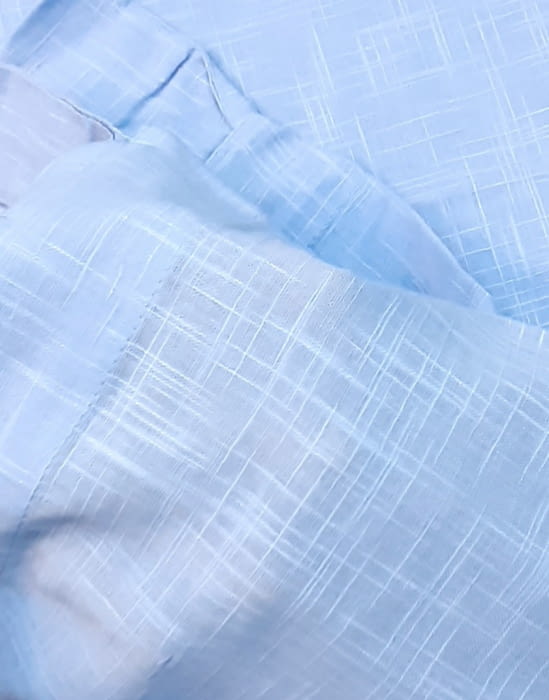 Visillos bordados azul presillas - 3