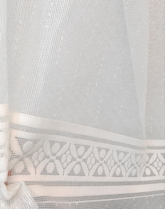 Tela visillo encaje malla beige - 4