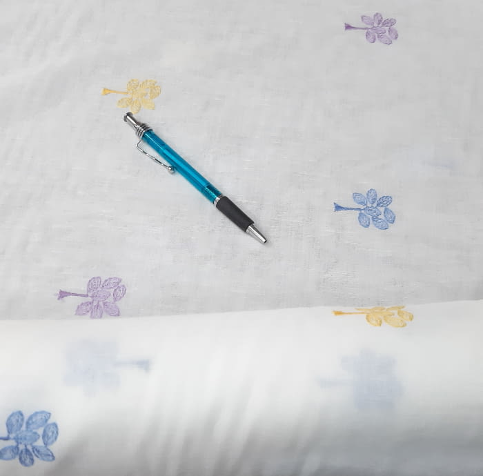 Tela visillo árboles bordados - 3