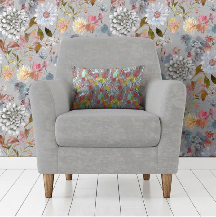 Tela flores Bianca acuarela - 1