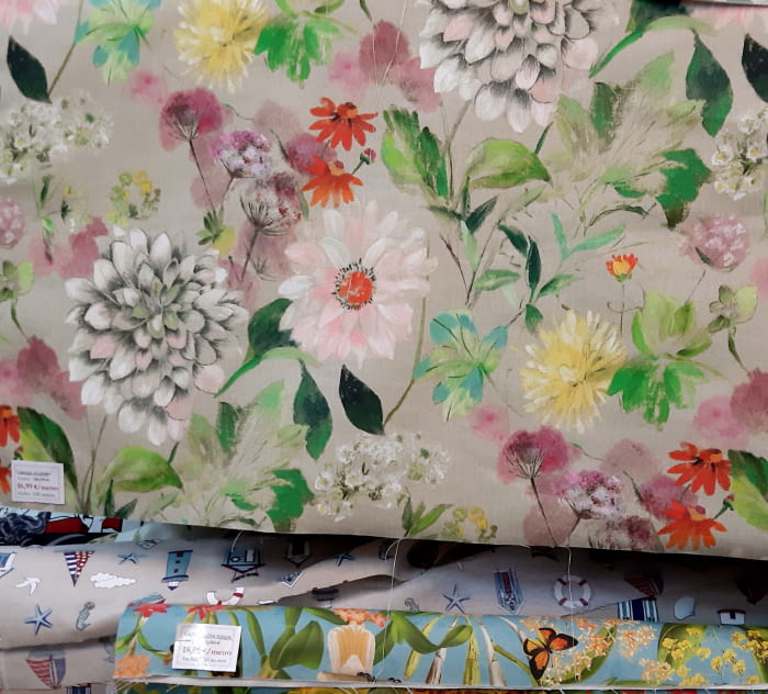 Tela flores Bianca acuarela - 3