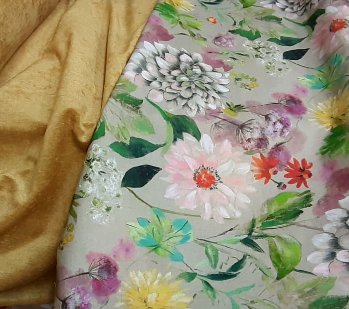 Tela flores Bianca acuarela - 5