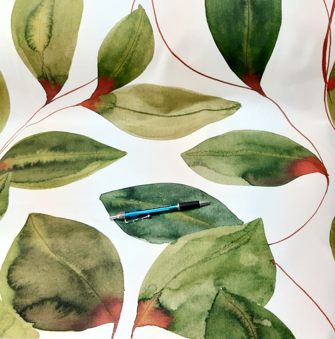 Tela hojas verdes 60 x 280 - 3