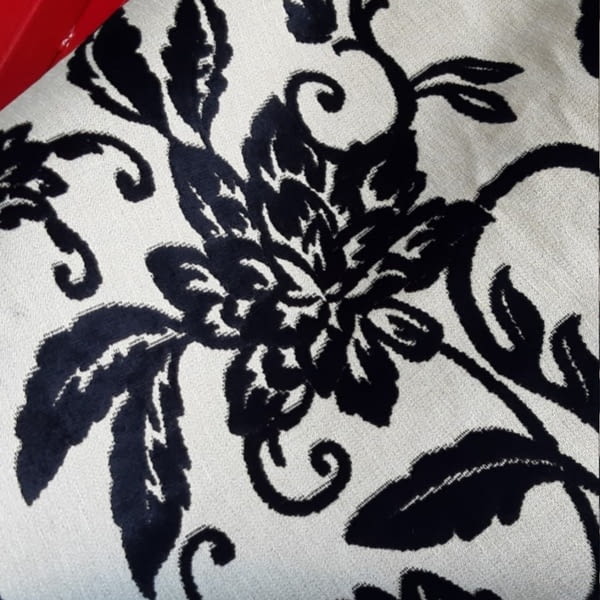 Tela Brocado en terciopelo negro 150 - 4