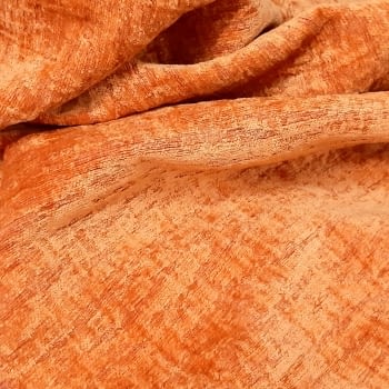 Tela tapicería chenilla naranja 140 x 145 - 3