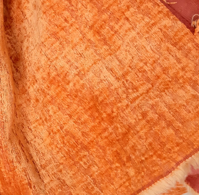 Tela tapicería chenilla naranja 140 x 145 - 5