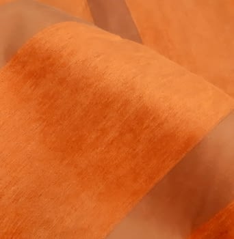 Tela chenilla rayas naranja 110 x 225 - 1