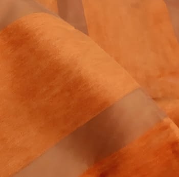 Tela chenilla rayas naranja 110 x 225 - 4
