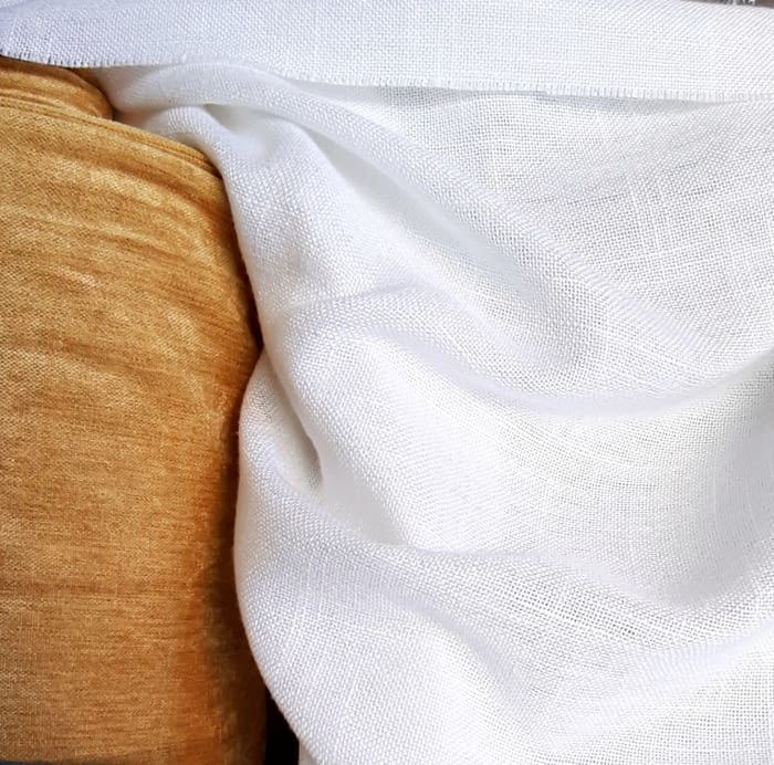 Tela visillo tupido blanco