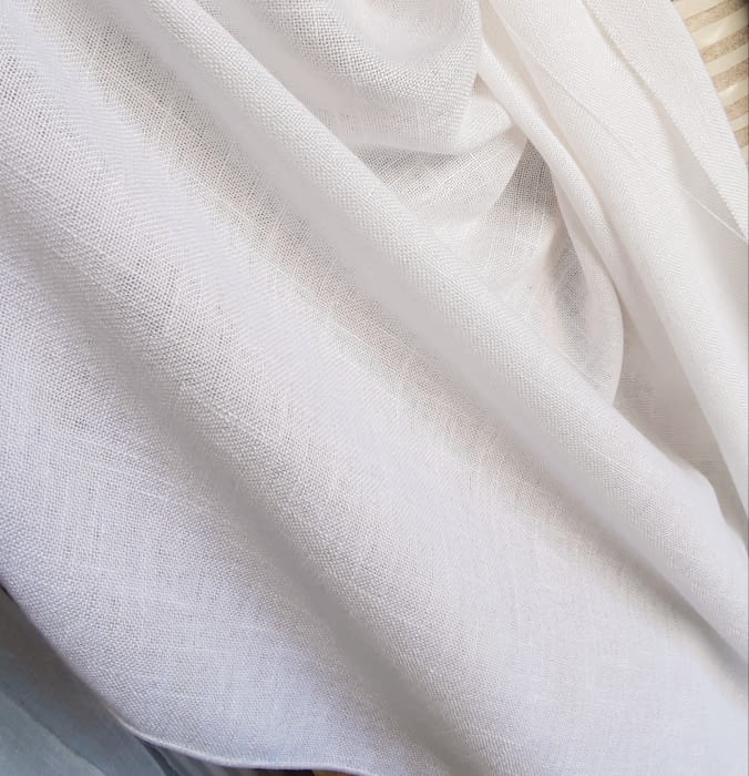 Tela visillo tupido blanco - 4