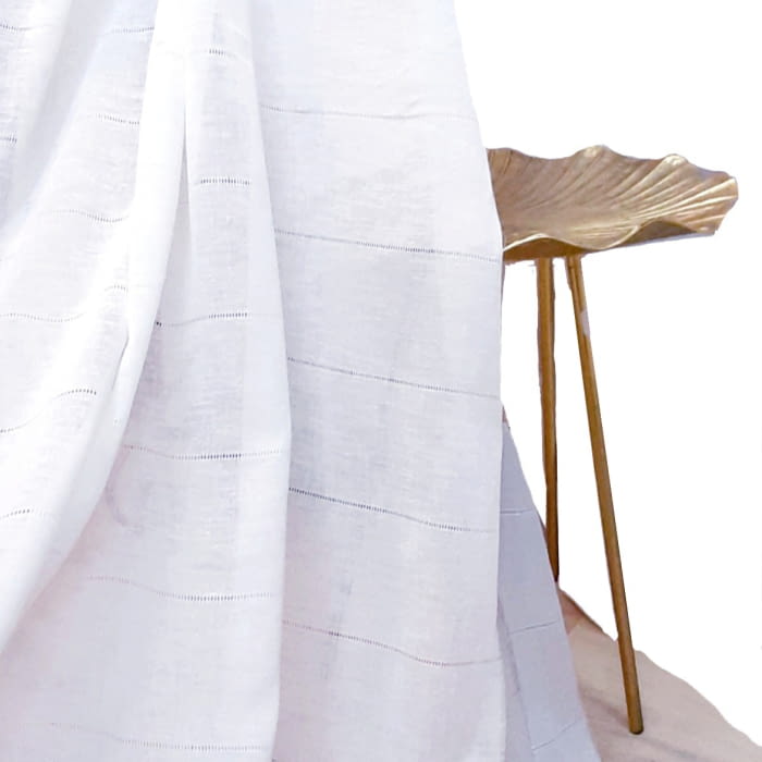 Tela visillo vainicas blanco