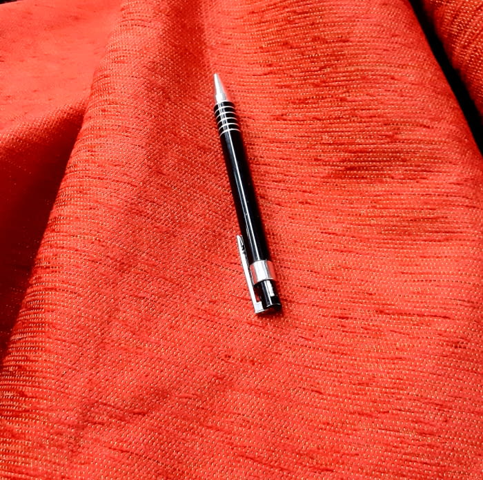 Tela chenilla rojo bermellón - 2
