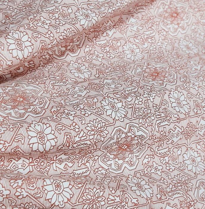 Tela geométrica teja