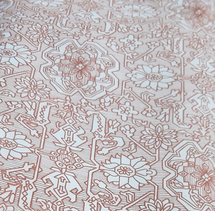 Tela geométrica teja - 3