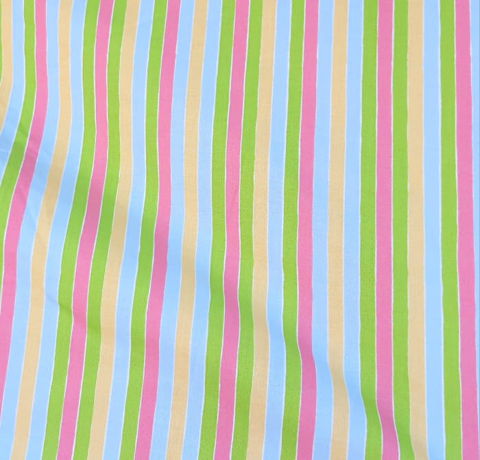 Tela algodón rayas pistacho 80 x 160 - 2