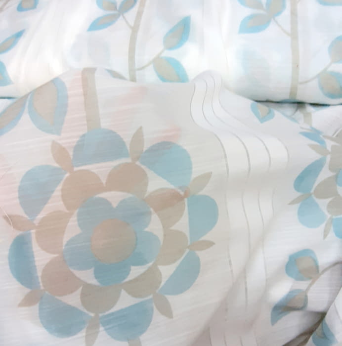 Tela visillo flores turquesas 150 - 4