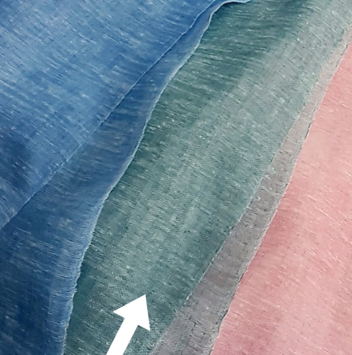 Tela visillo liso color azul verdoso - 4