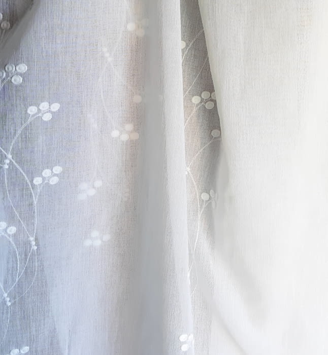 Tela visillo bordado ramos 300 - 2